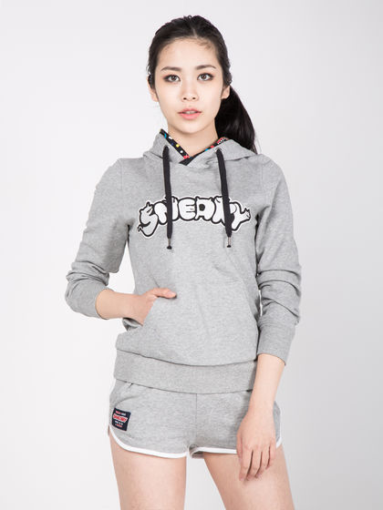SNEAKY|男款|卫衣|SNEAKY 女款猫脸后背连帽卫衣灰色