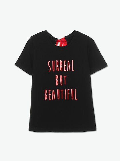 NeverMoredesign|NeverMoredesign|男款|T恤|NeverMoredesign 后绑带印花短Tee