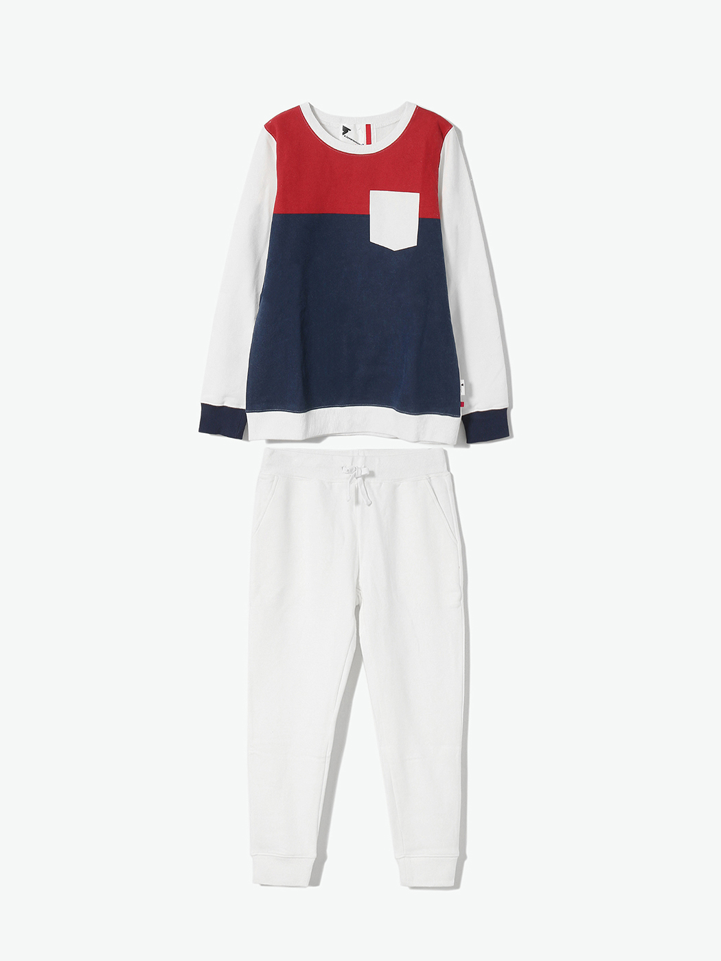 3OMETHINGCHIC|女|3OMETHINGCHIC   红蓝色块长袖家居服