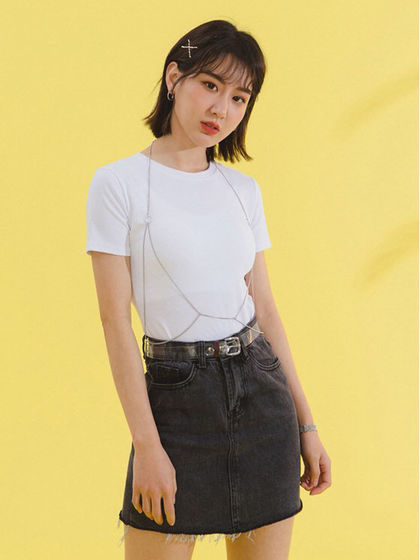 3OMETHINGCHIC|3OMETHINGCHIC|男款|T恤|3OMETHINGCHIC 经典简约短款T恤 白色
