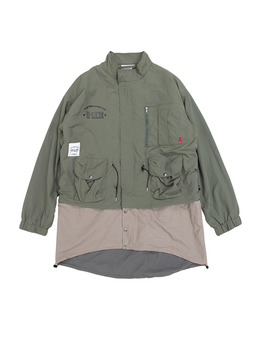 FLOAT|浮露|女|棉衣|FLOAT ULINE 可拆卸长款复古日系工装棉服