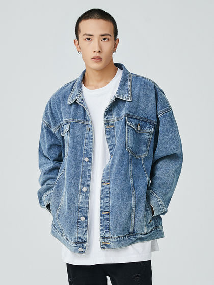 ZERO MISTAKE|没错|男款|夹克|ZERO MISTAKE 字母印花水洗牛仔夹克