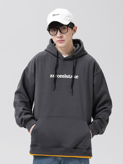 ZERO MISTAKE|没错|男款|卫衣|ZERO MISTAKE 纯色字母印花卫衣