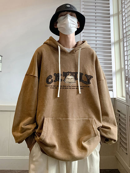 POHK|POHK|男款|卫衣|POHK 加绒水洗做旧宽松连帽卫衣