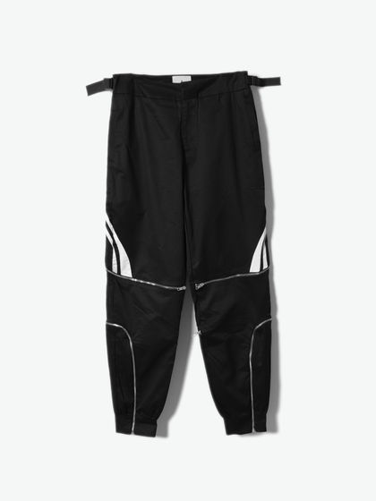 KADAKADA|男款|休闲裤|KADAKADA  黑白拼接拉链运动长裤